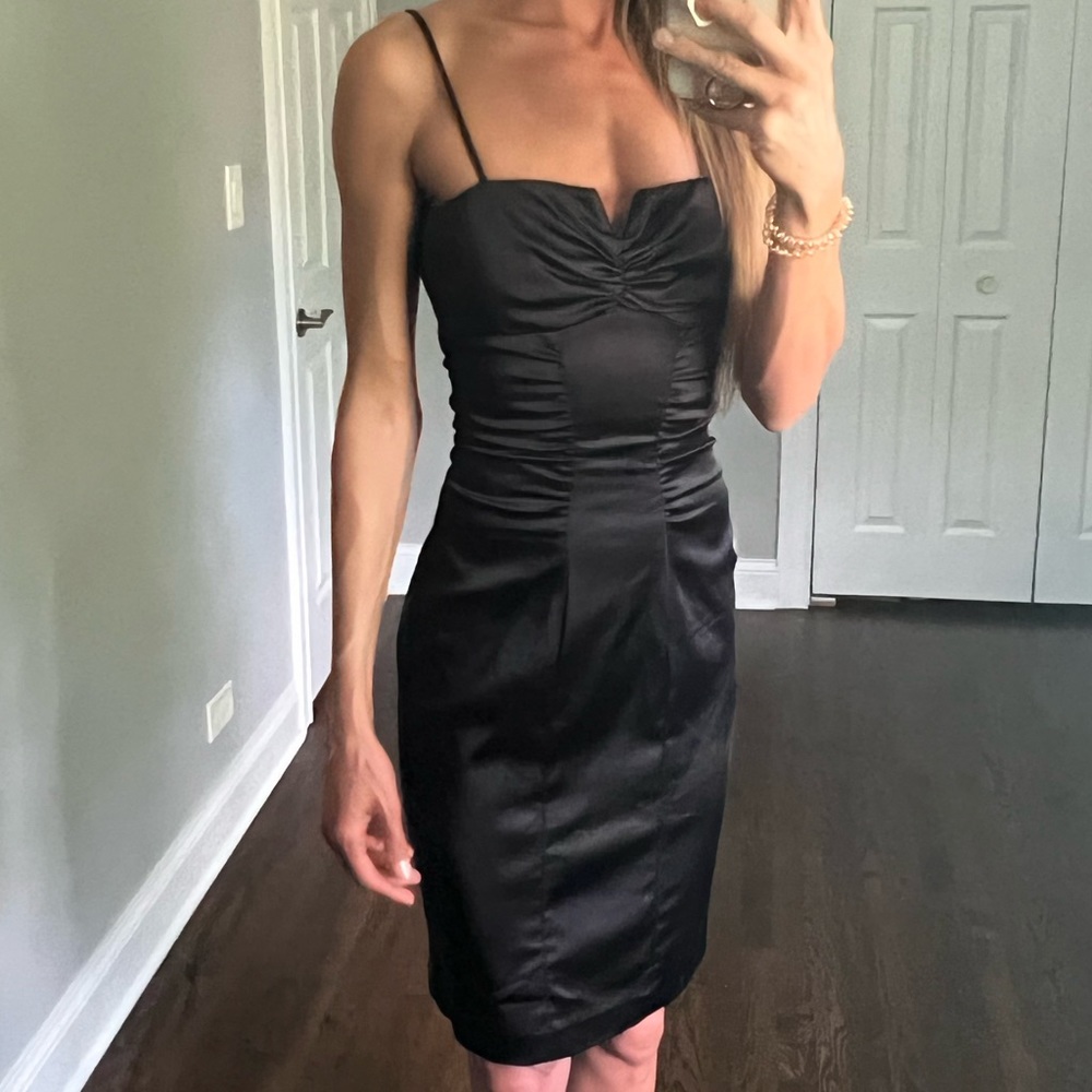 Silky Black Caché Dress